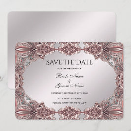 Rosa Zierarbeit Save the Date