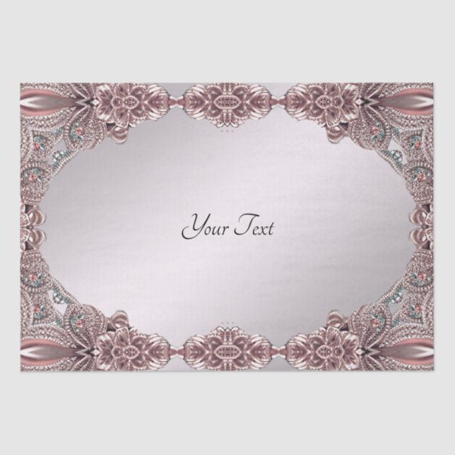 rosa Ziergewebe Seidenpapier (Vorderseite)