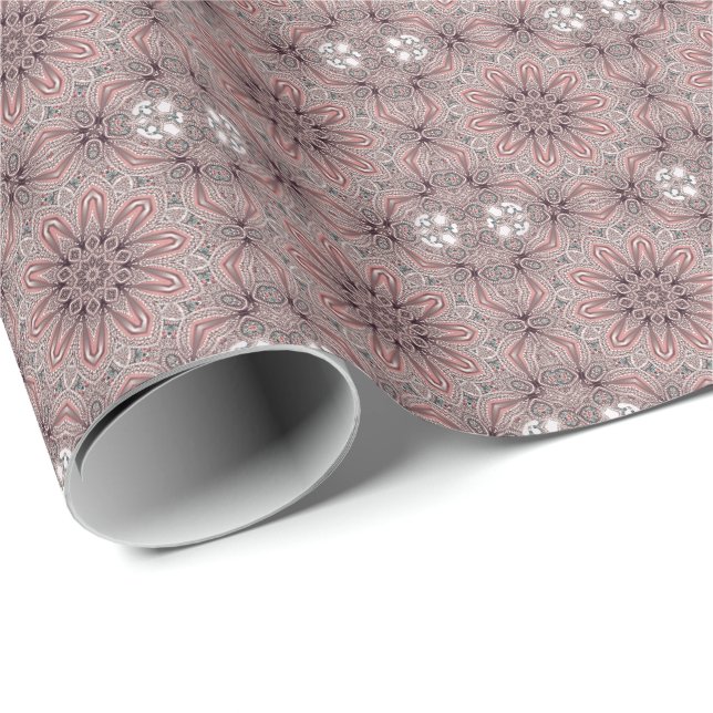 Rosa Zierpapier Geschenkpapier (Rolleneckpunkt)