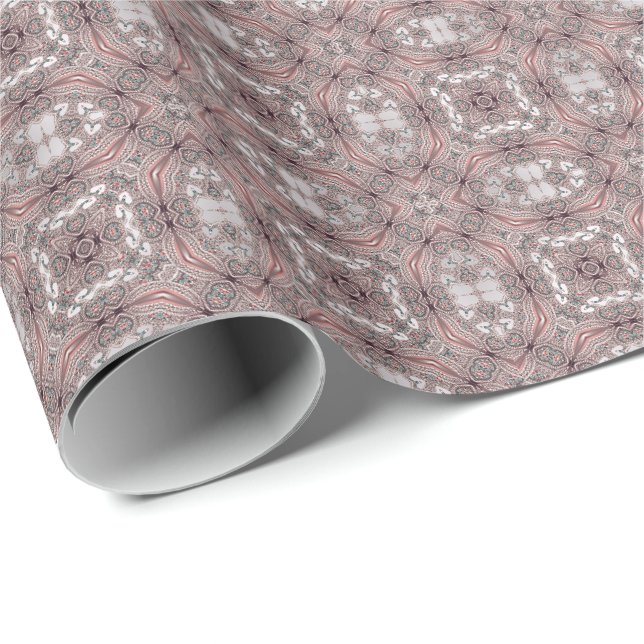 Rosa Zierpapier Geschenkpapier (Rolleneckpunkt)