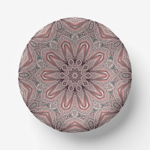 Rosa Zierpapier-Schalen Pappteller