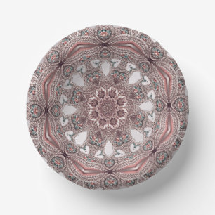 Rosa Zierpapier-Schalen Pappteller