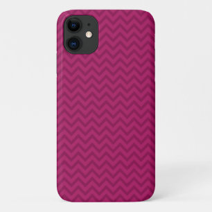 Rosa Zigzag, rosa Zickzack, geometrisches Muster iPhone 11 Hülle
