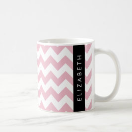 Rosa Zigzag, rosa Zickzack, Wellenmuster, Ihr Name Kaffeetasse