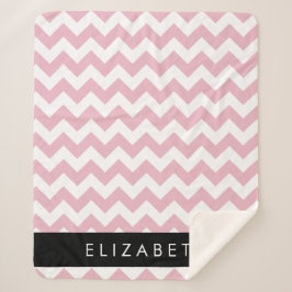 Rosa Zigzag, rosa Zickzack, Wellenmuster, Ihr Name Sherpadecke