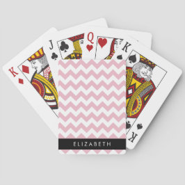 Rosa Zigzag, rosa Zickzack, Wellenmuster, Ihr Name Spielkarten