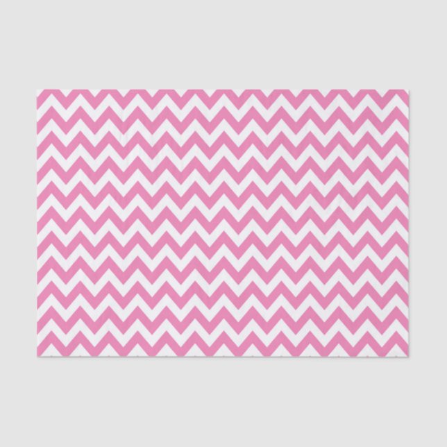 Rosa ZigZag / Zickzack Muster Seidenpapier (Vorderseite)