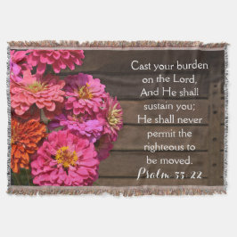 Rosa Zinnia-Psalm-Bibel warf Ihre christliche Decke