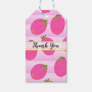 Rosa Zitronen-Limonade Sommer Frucht Aquarell Gesc Geschenkanhänger