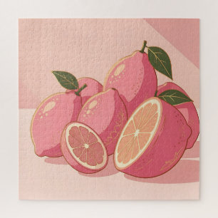 Rosa Zitronen Moderne Weibliche Zitrusfrüchte