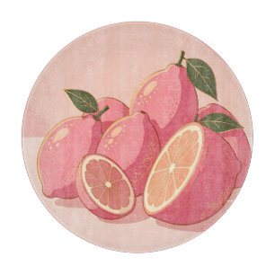 Rosa Zitronen Moderne Weibliche Zitrusfrüchte Schneidebrett