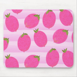 Rosa Zitronen Zitronen Sommerfrüchte Wasserfarbe Mousepad