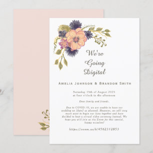Rosa Zoom-Hochzeitseinladung Einladung
