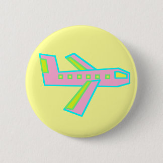 Rosa Zooper Flugzeug Button
