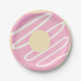 Rosa Zuckerglasur-glasig-glänzender Pappteller