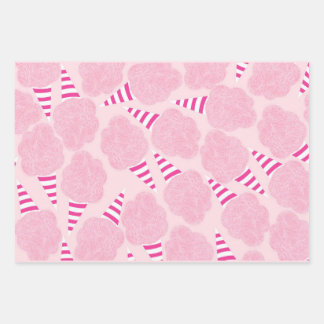 Rosa Zuckerwatte-Muster Geschenkpapier Set