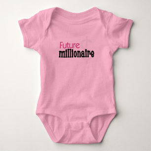 Rosa zukünftiger Millionär Baby Strampler