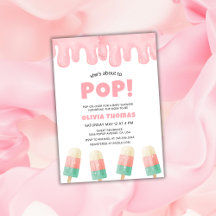 Rosa zum Pop Eiscreme Babydusche