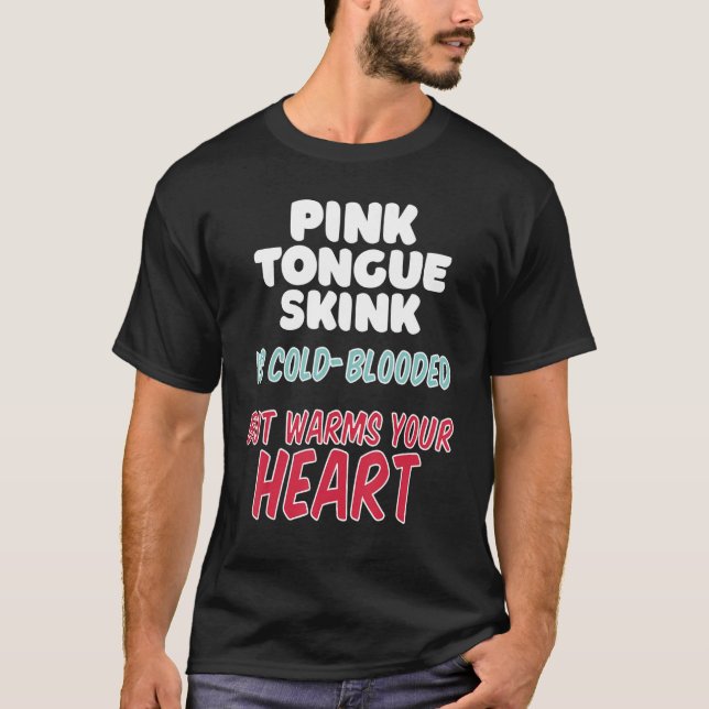 Rosa Zungenrosa ist kaltblütig, erwärmt jedoch Ihr T-Shirt (Vorderseite)