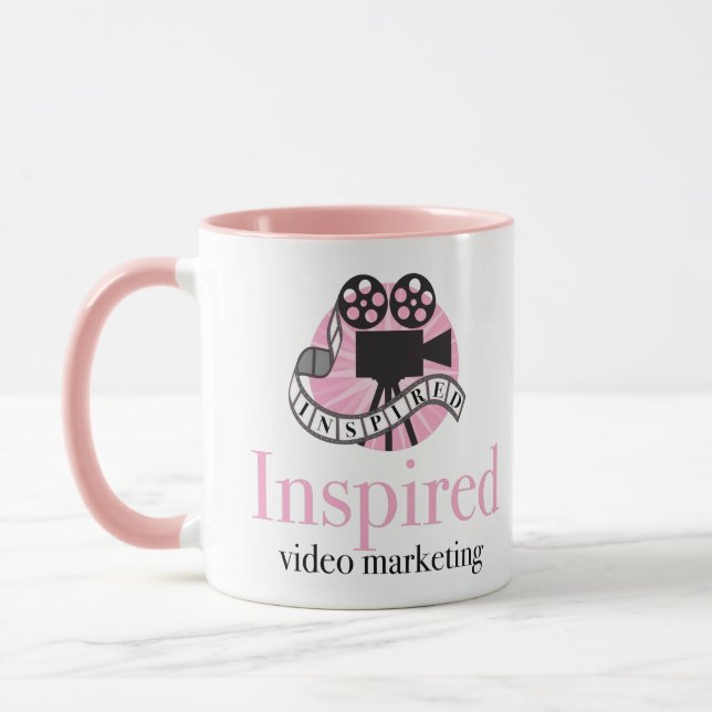 Rosa Zweifarbige Inspirierte Tasse (Links)