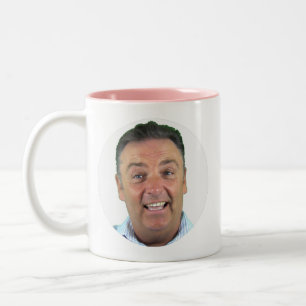 Rosa Zweifarbiges Foto-Mug - Runde Rahmen individu Zweifarbige Tasse