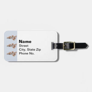 Rosa Zweig des Hartriegels Gepäckanhänger