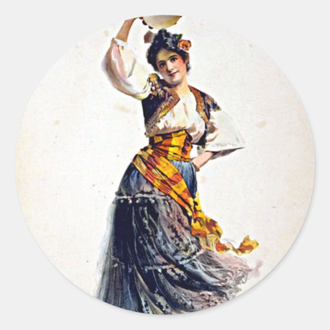 Rosabel Morrison in Carmen Runder Aufkleber (Vorderseite)