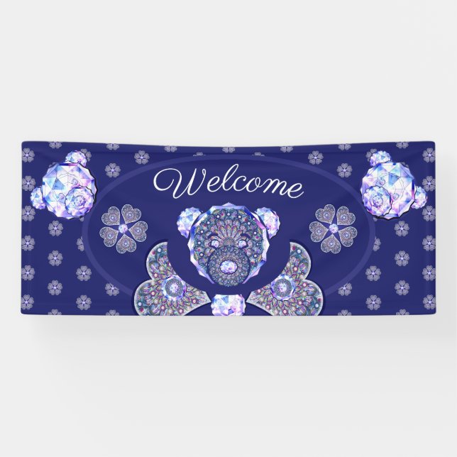 Rosace blau oder rot für baby&child banner (Horizontal)