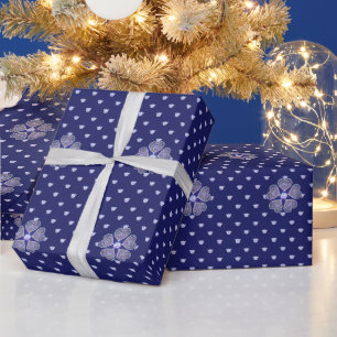 Rosace blau oder rot für baby&child geschenkpapier