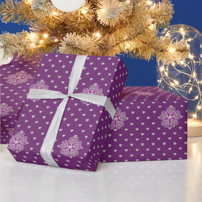 Rosace blau oder rot für baby&child geschenkpapier (Feiertage)