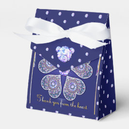 Rosace blau oder rot für baby&child geschenkschachtel