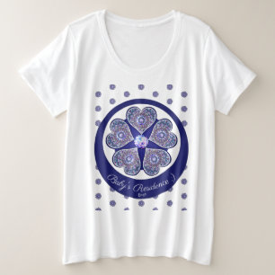 Rosace blau oder rot für baby&child große größe T-Shirt