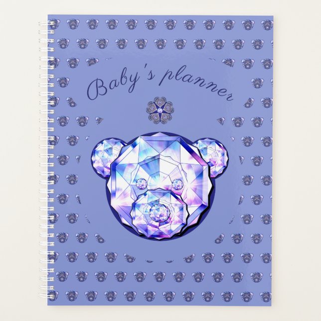 Rosace blau oder rot für baby&child planer (Vorderseite)