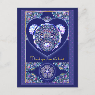 Rosace blau oder rot für baby&child postkarte