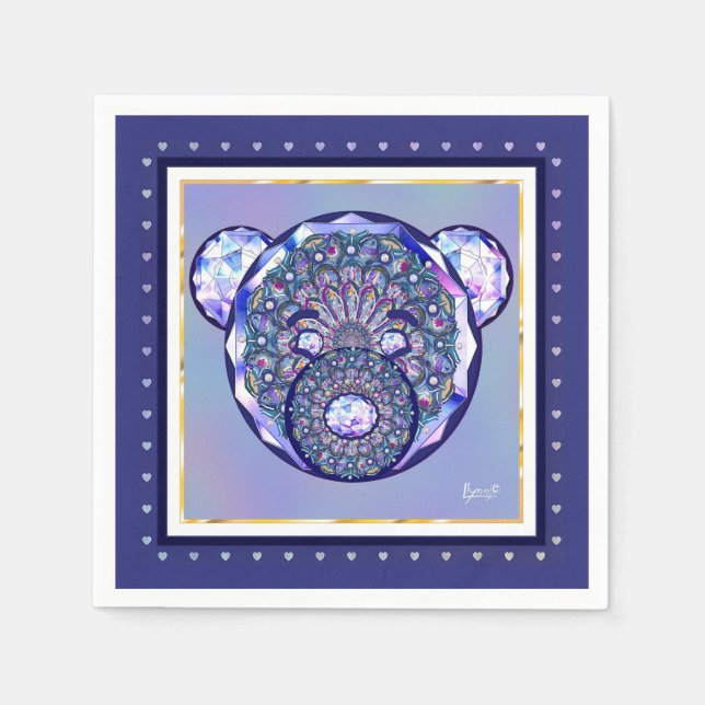 Rosace blau oder rot für baby&child serviette (Vorderseite)