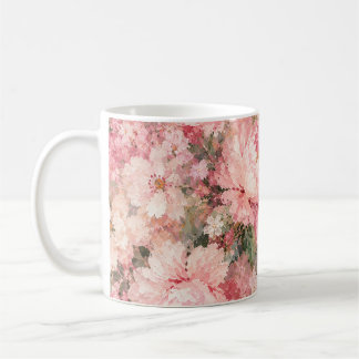 Rosafarben romantische Blüten-Pfingstrose-Home-Dék Kaffeetasse
