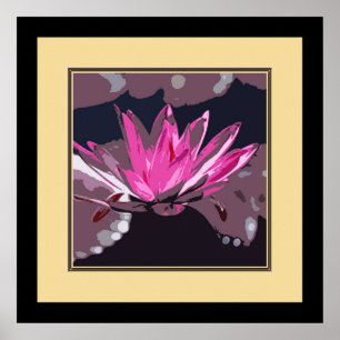 rosafarbene Lotusblume, Seerose Poster