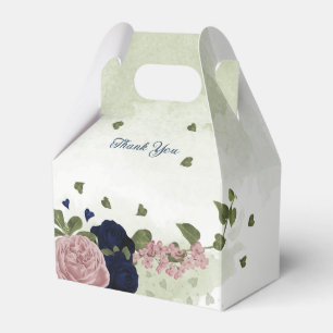 rosafarbene Marineblumen Grüne Hochzeit Geschenkschachtel