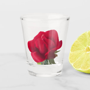 Rosafarbene Schnapsglas