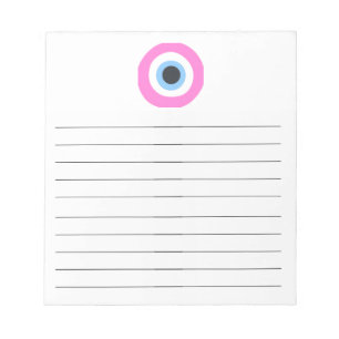rosafarbenes böse Auge Notizblock