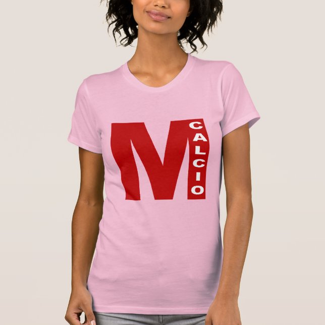 Rosafarbenes Jersey-T-Shirt MILANO CALCIO T-Shirt (Vorderseite)
