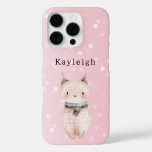 Rosafarbenes Katzen-Konfetti-Punkte iPhone 16 Pro Hülle