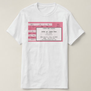 rosafarbenes Konzert-Ticket T-Shirt
