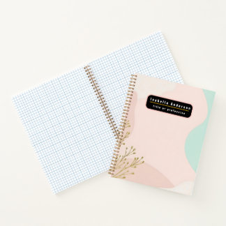 Rosafarbenes Minz-Abstrakt-Trend-Kollektion Notizbuch