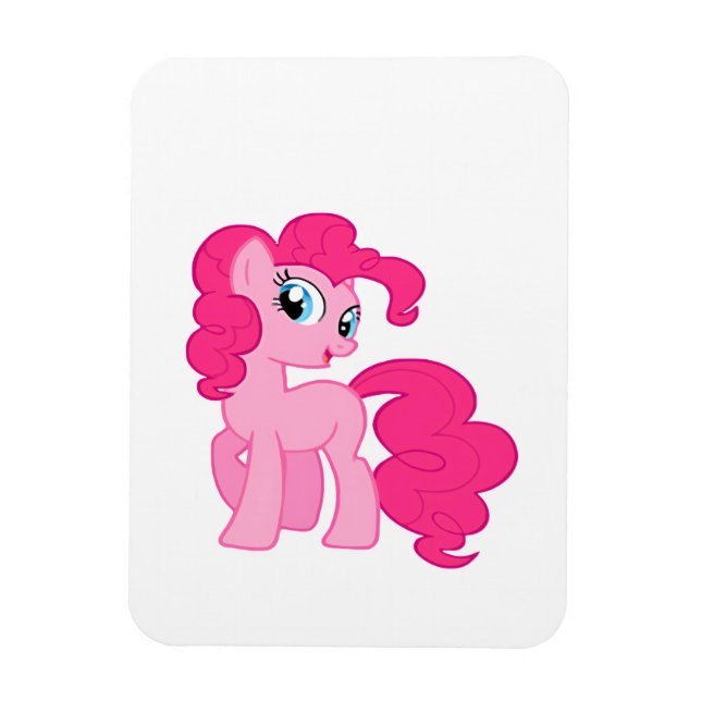 rosafarbenes Pony Magnet (Vertikal)