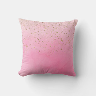 Rosafarbenes Rosa Pink & Gold Glitter Glamouröses  Kissen