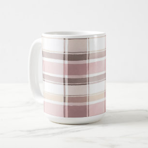 Rosafarbenes Rosen-Cremebraun gestreiftes Brautbad Kaffeetasse