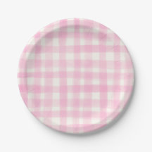 Rosafarbenes Rustikales Handgezeichnetes Gingham