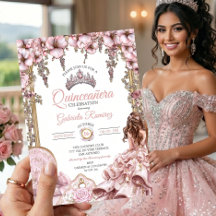 Rosafarbenes Silber-Tiara-Blumen-Quinceañera