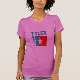 Rosafarbenes T-Shirt für Frauen TYLER TRAVEL TEXAS